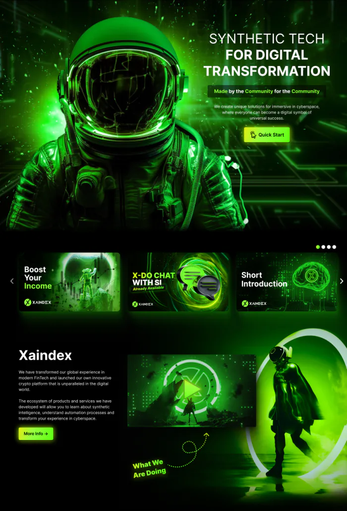 Лендинг Xaindex Maya
